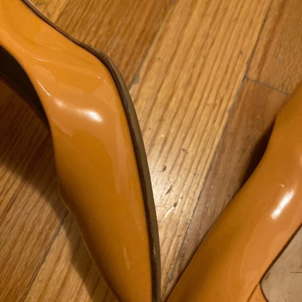 Giuseppe Zanotti Orange Patent leather kitten heels size 7 - Picture 6 of 13